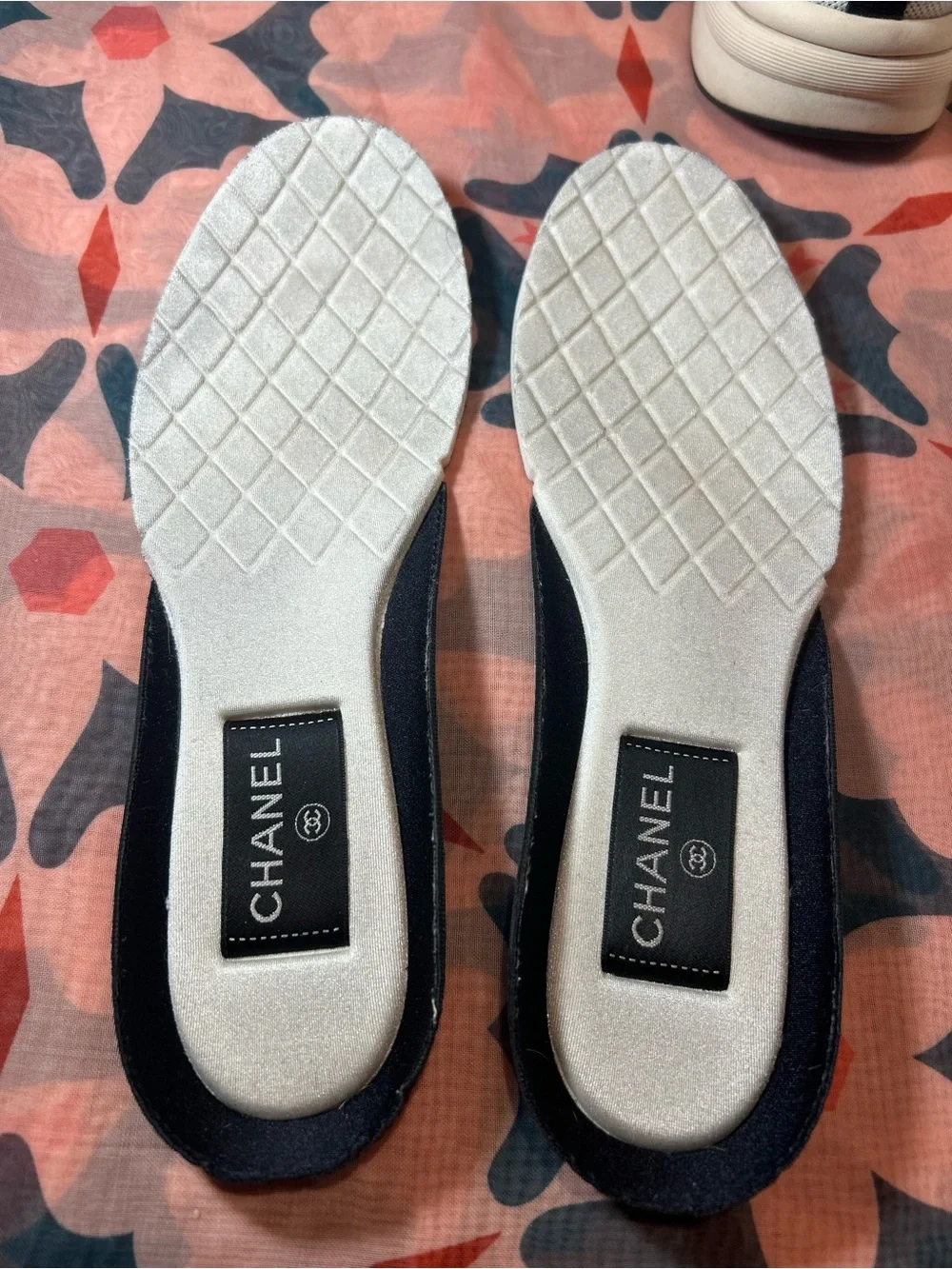 CHANEL Women’s Beige and Black Knit & Suede Sneaker